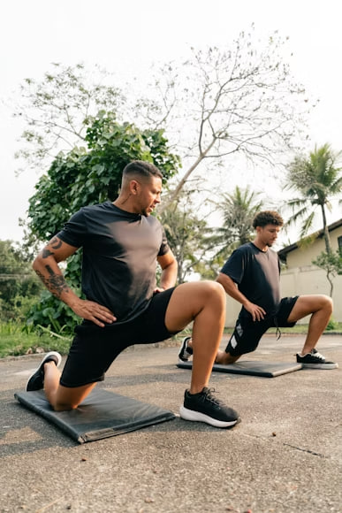 Conceito de bem-estar e vida saudável para adultos activos